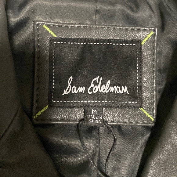 Final price 🔥NWT SAM EDELMAN Lambskin Leather Moto Jacket, M - Picture 4 of 7